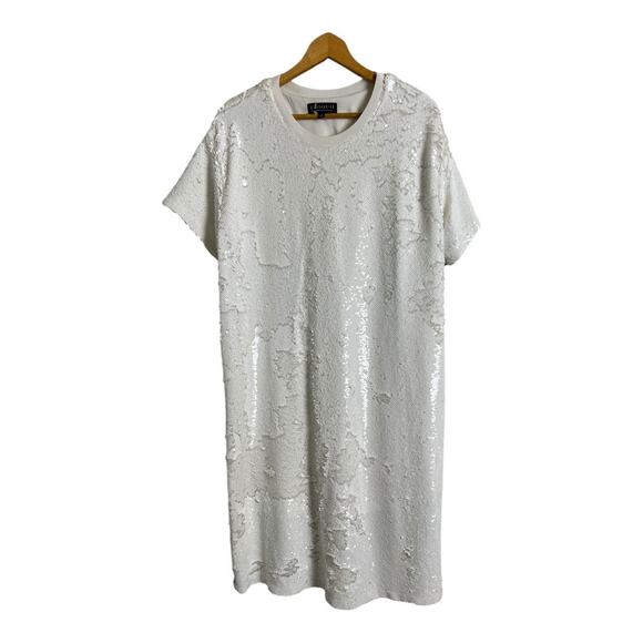 Elegant White Sequin Dress - Picture 3 of 8